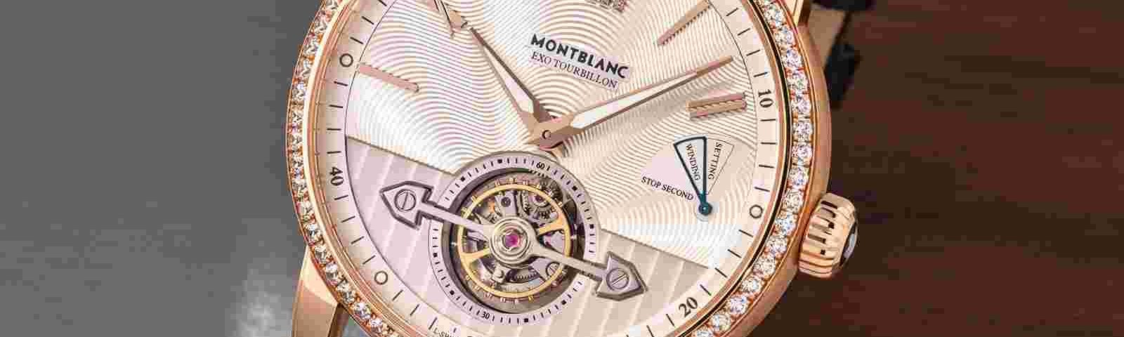Replik Uhren Montblanc 4810 ExoTourbillon Slim Aventurine Und Dual Time