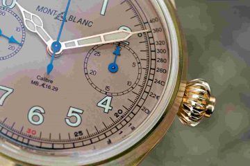 Replica Uhren Montblanc 1858 Chronograph Tachymeter Bronze Salmon Dial