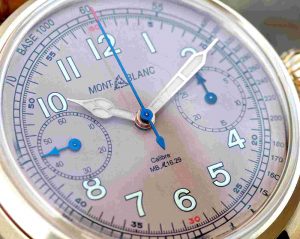 Replica Uhren Montblanc 1858 Chronograph Tachymeter Bronze Salmon Dial