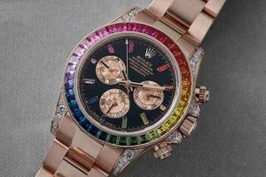 Replica Uhren Rolex Daytona Regenbogen Chronographen 18 Karat Everose Gold