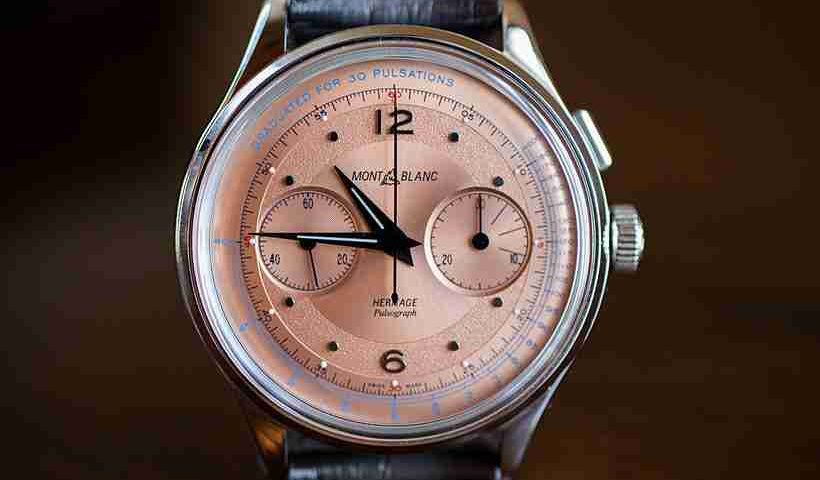 Im Detail Die Replica Uhren Montblanc Heritage Spirit Pulsograph Lachszifferblatt