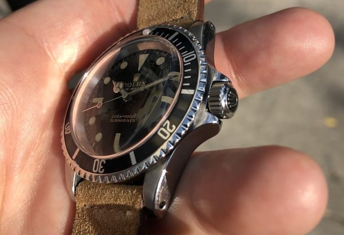 Ein 1965 Replik Uhren Rolex Submariner Ref. 5513 und eine Patek Philippe Acryl Bewegung