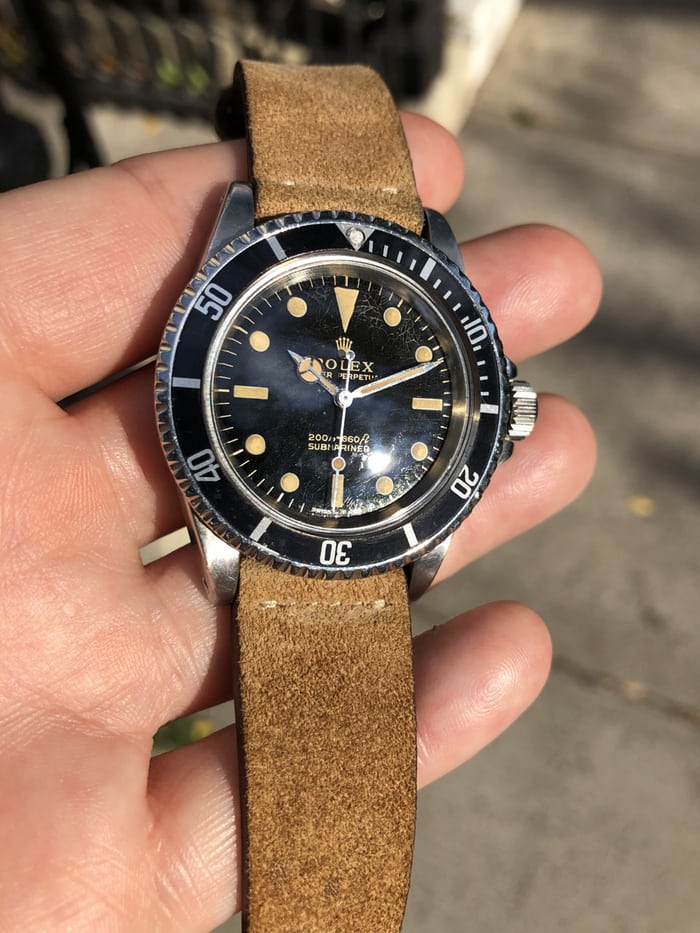 Ein 1965 Replik Uhren Rolex Submariner Ref. 5513 und eine Patek Philippe Acryl Bewegung