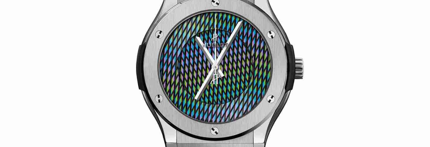 Replica Uhren Hublot Classic Fusion Cruz-Diez Keramik, Titan, König Gold Limitierte Auflage