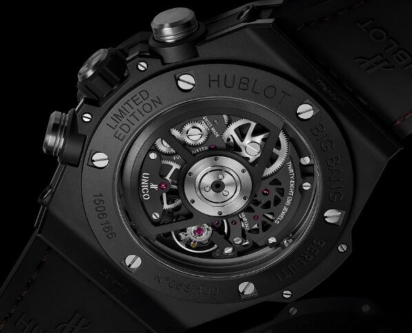 Die Replik der Uhren Hublot Urknall Unico Berluti Kaltbraune Keramik 2