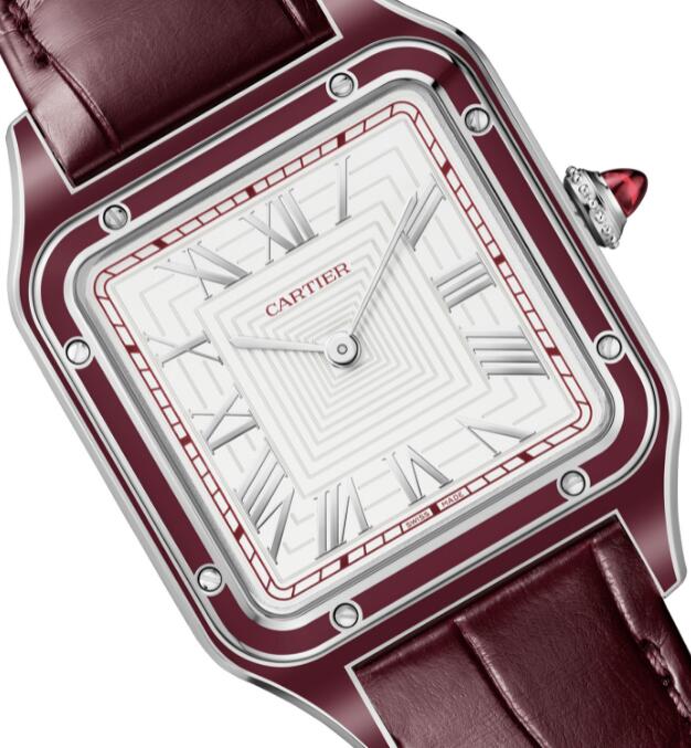 Replik Cartier Santos-Dumont mit Handaufzug aus Platin, Gold und Stahl Limitierte Auflage 3