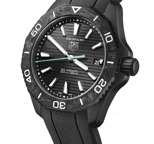 TAG HEUER AQUARACER SOLARGRAPH 40MM BLACK RUBBER MEN'S WATCH WBP1112.FT6199