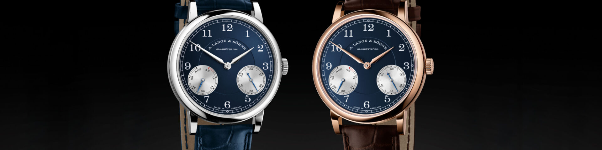 A. Lange & Söhne 1815 Up/Down 244.037 Roségold mit blauem Zifferblatt und Gangreserveanzeige